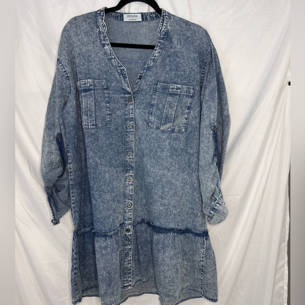 Zenana Outfitters Blue Denim dress